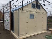 У Посад-Покровському встановлюють модульні будинки на подвір’ях жителів села, чиї оселі зруйновані