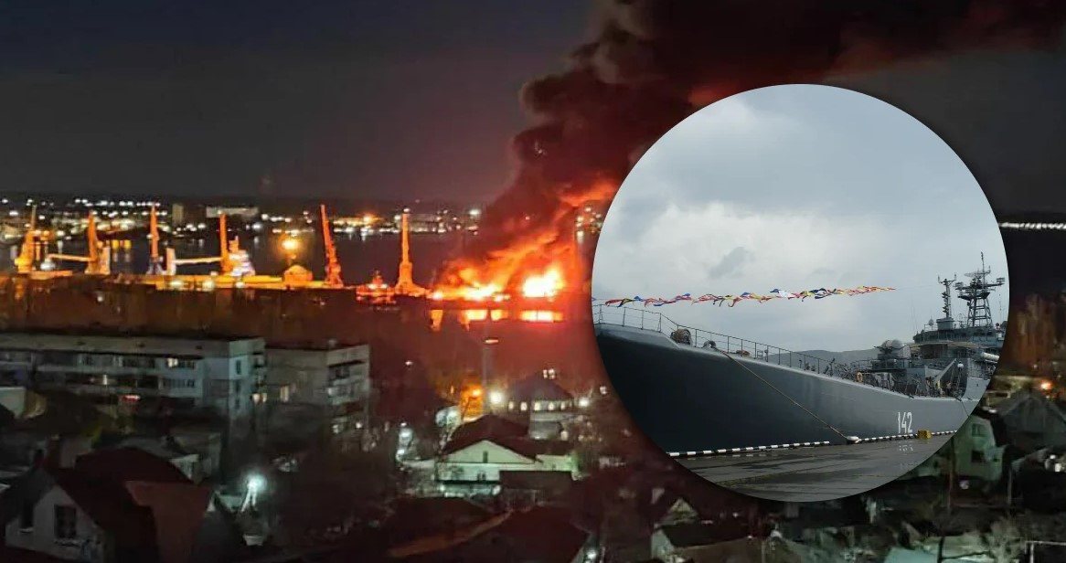 ЗСУ знищили вже 23-й за рахунком військовий корабель російських окупантів в районі Феодосії