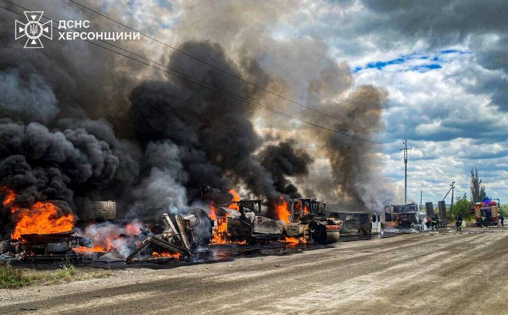 дорожня техніка пожежа
