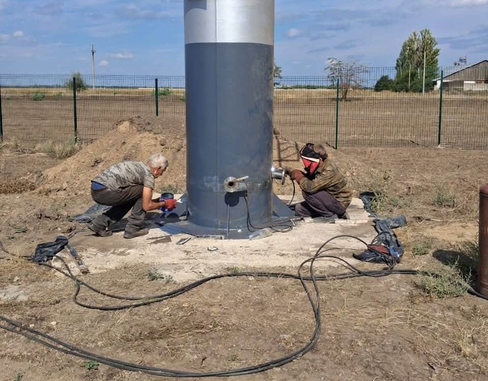 У Борозенській громаді встановлено нову водонапірну башту Рожновського