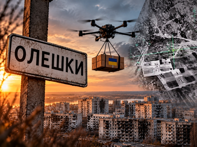 Майже 4 тонни допомоги з неба: військові вдруге доставили гуманітарний вантаж в окуповані Олешки
