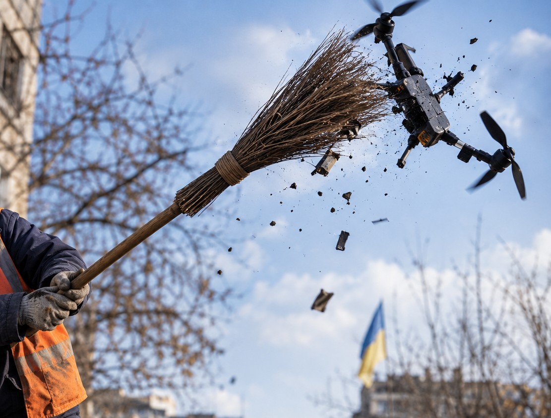 У Херсоні двірник збив дрон мітлою: ще одна неймовірна історія про спротив українців